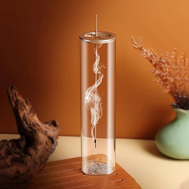 Glass Incense Burner With Removable Ash Catcher For Home Decor
