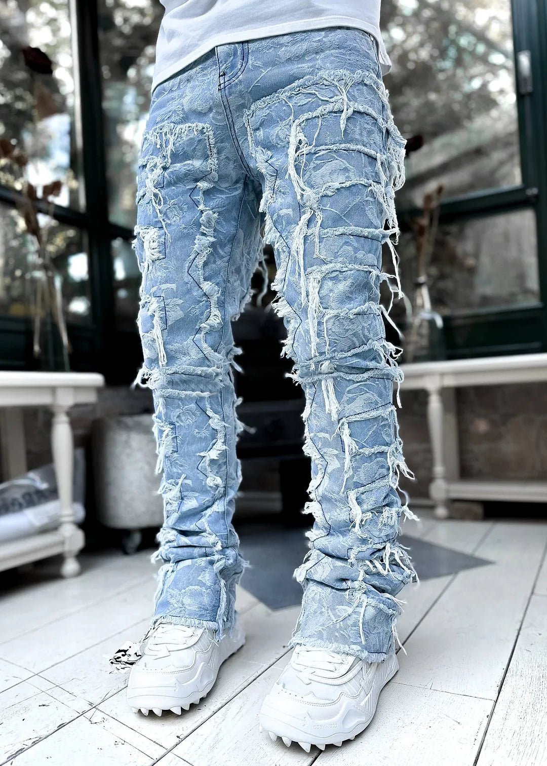 Ayrbao Denim Straight Leg Jeans For Men Comfort Fit Casual Everyday Wear Mid Rise Button Fly-A