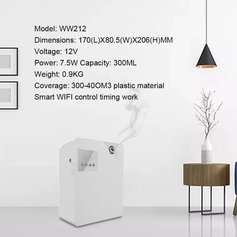 LuxPerfume WiFi Essential Oil Aroma Diffuser Control A for Home and Hotel Ambience Quiet and Versatile-A