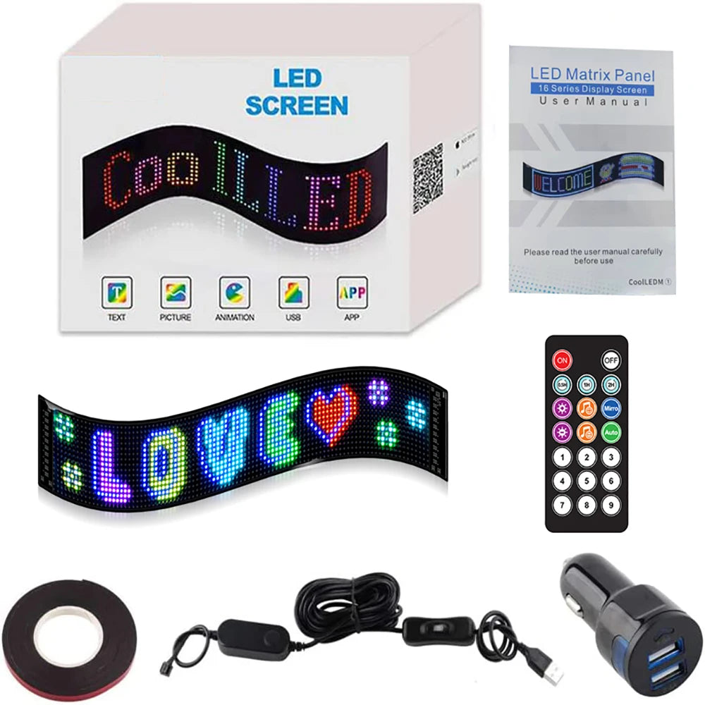 GOTUS LED Matrix Panel Advertising Sign With Remote Bluetooth Control For Flexible Venues And Events-A