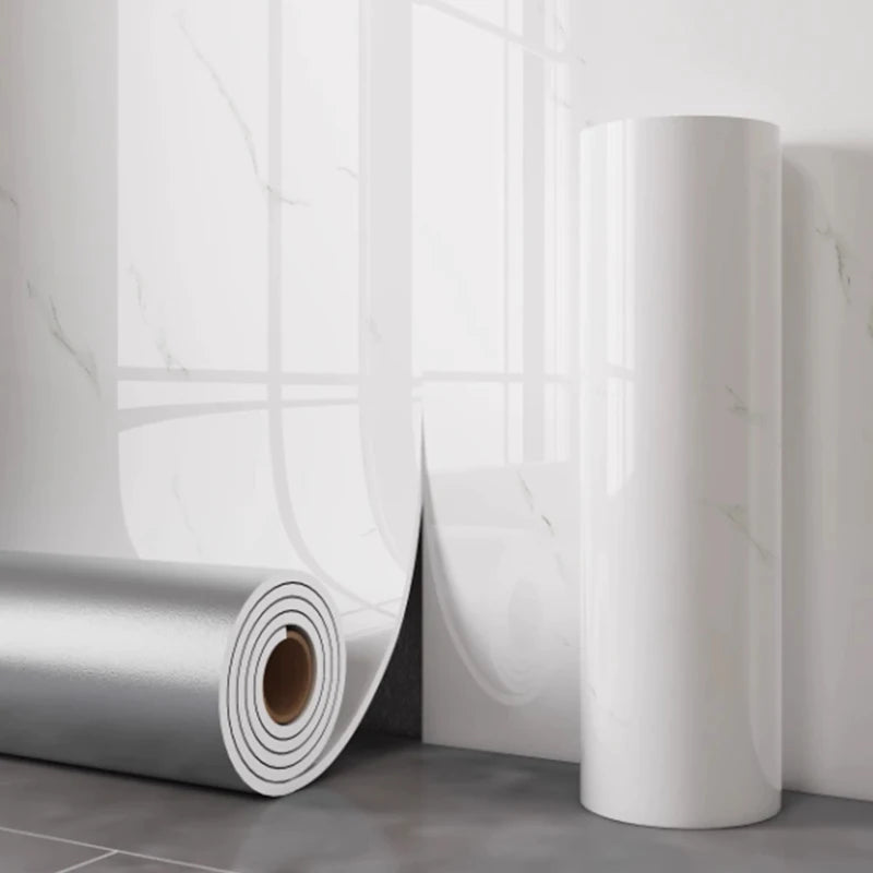 Marble Foam Tile Self Adhesive Wallpaper For Walls And Bathrooms Peel And Stick PVC Vinyl Moisture Resistant-A