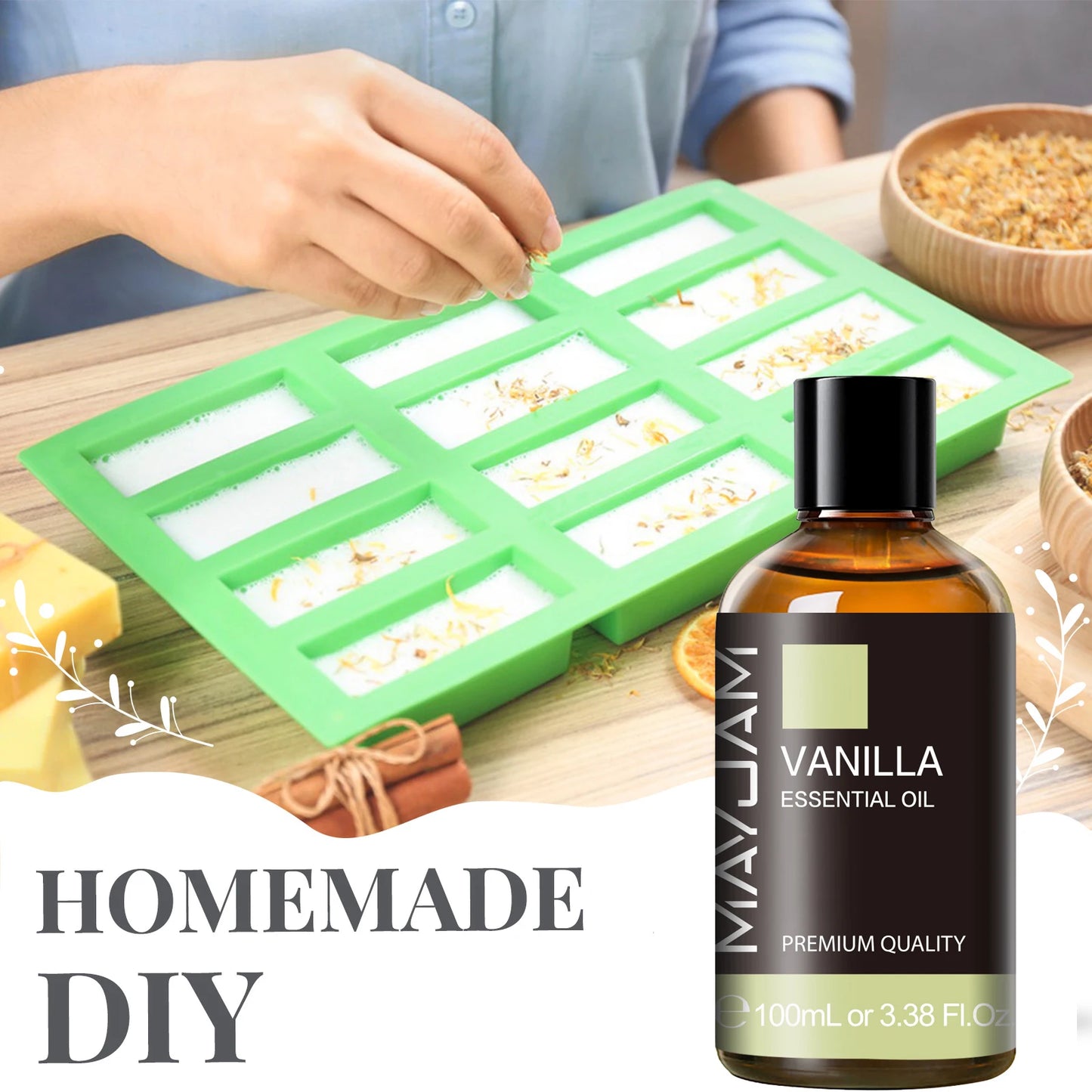 MAYJAM Vanilla Sweet Orange Eucalyptus Lavender Sandalwood Essential Oil-A