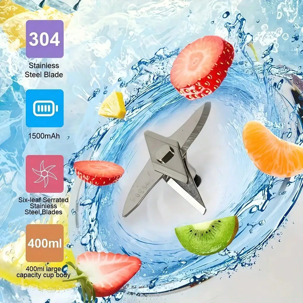 Portable Dual Cup Juicer Blender USB Rechargeable On The Go Blender For Smoothies And Iced Coffee-A