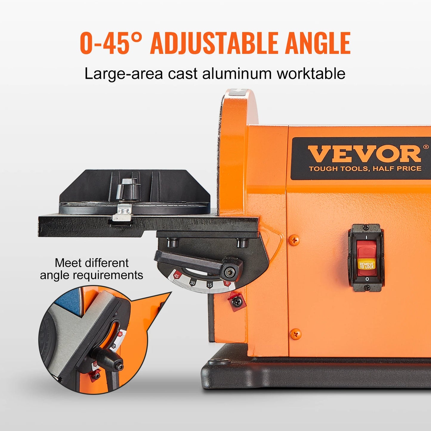 SucceBuy Belt Disc Sander Combo With Induction Motors 3450 RPM For Woodworking And Metal Finishing-A