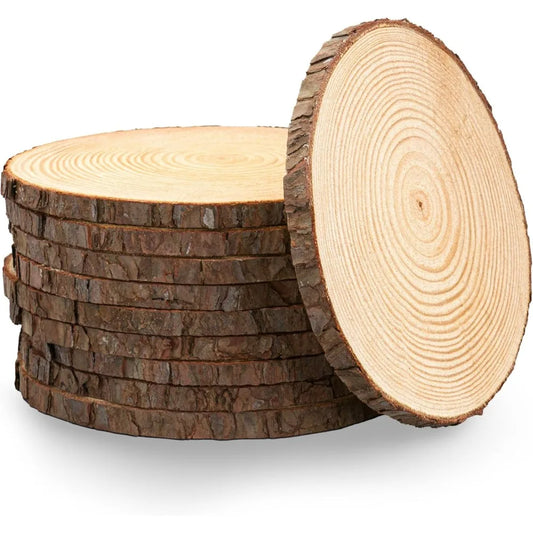 Set of 12 Unfinished Wood Slices for Elegant Centerpieces Rustic Wedding Decor Essentials, Wood Art-A