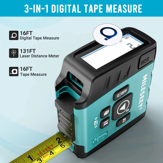 MiLESEEY Portable Laser Distance Meter Rangefinder High Precision