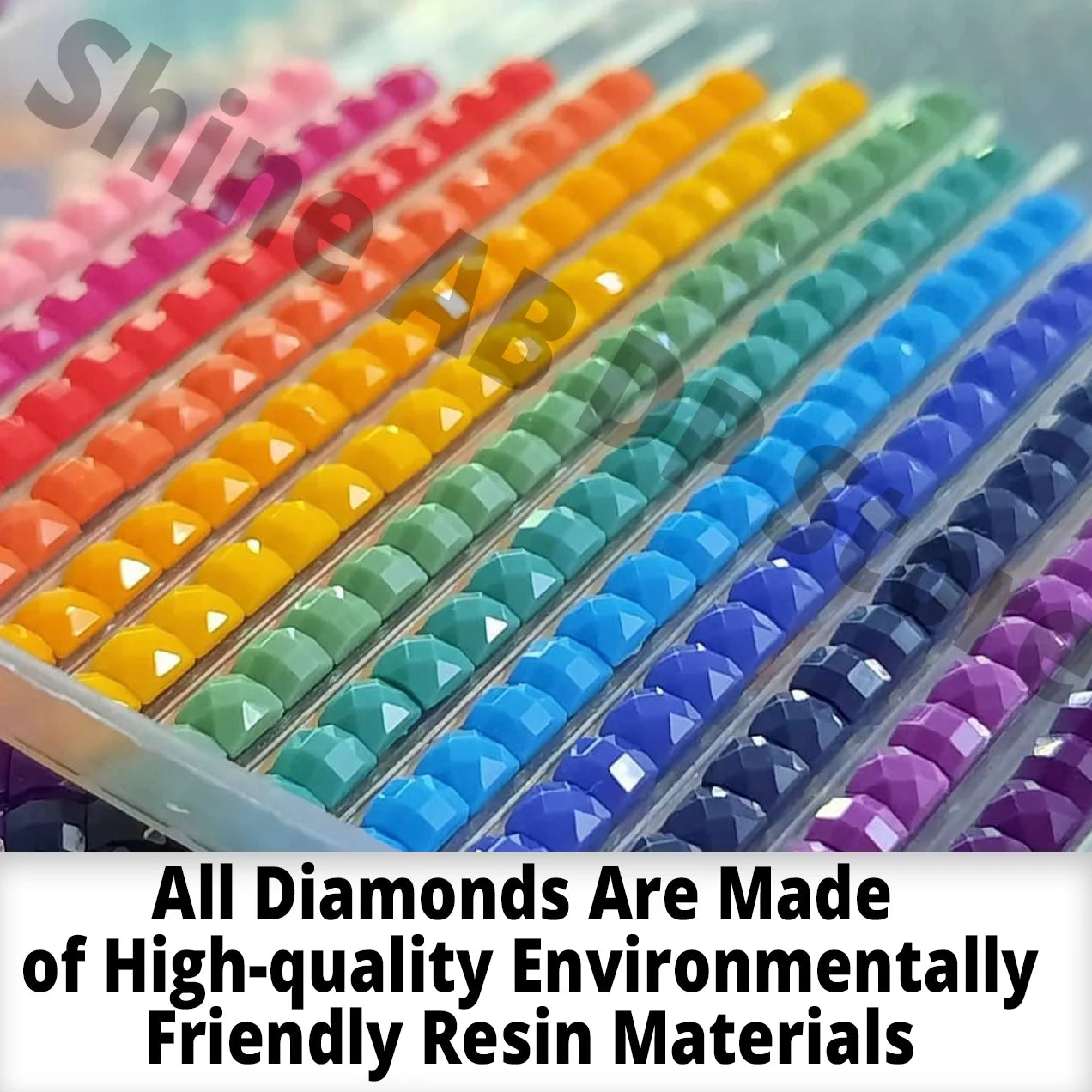 Potdemiel Resin AB Fairy Dust 5D Diamond Painting Kit A Light Up Full Drill Canvas With Color Shifting Sparkle-A