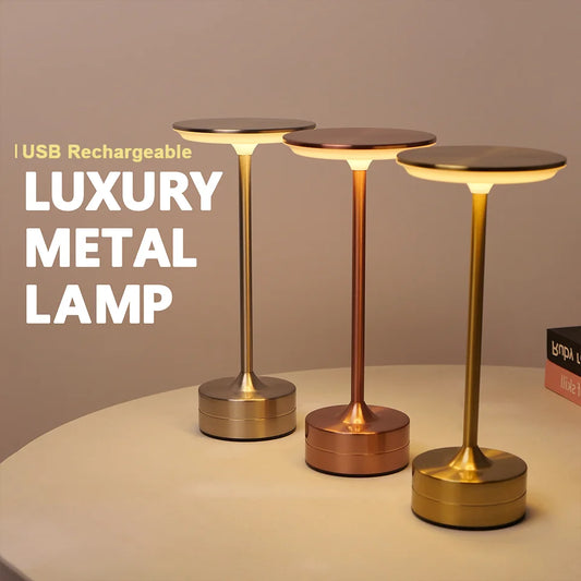 LED Table Lamp With Touch Sensor USB Rechargeable Night Light