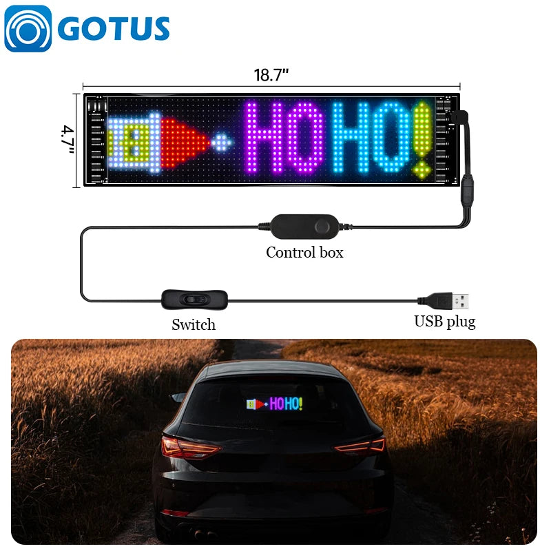 GOTUS LED Matrix Panel Advertising Sign With Remote Bluetooth Control For Flexible Venues And Events-A
