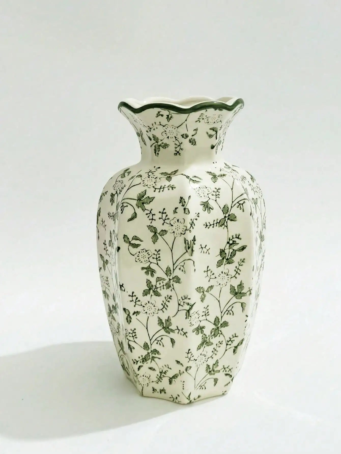 Porcelain Vase Chinese Retro Floral Decor For Living Room Multicolor Glaze Elegant Vintage Accent-A