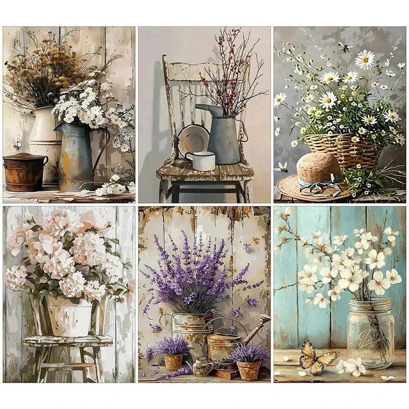 Lavender Daisy 5D Diamond Painting Kit For Home Decor Sparkling Centerpiece Wall Or Shelf Art-A