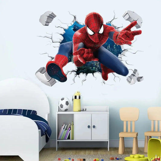 Spiderman Captain America Hulk Wall Stickers For Kids Room