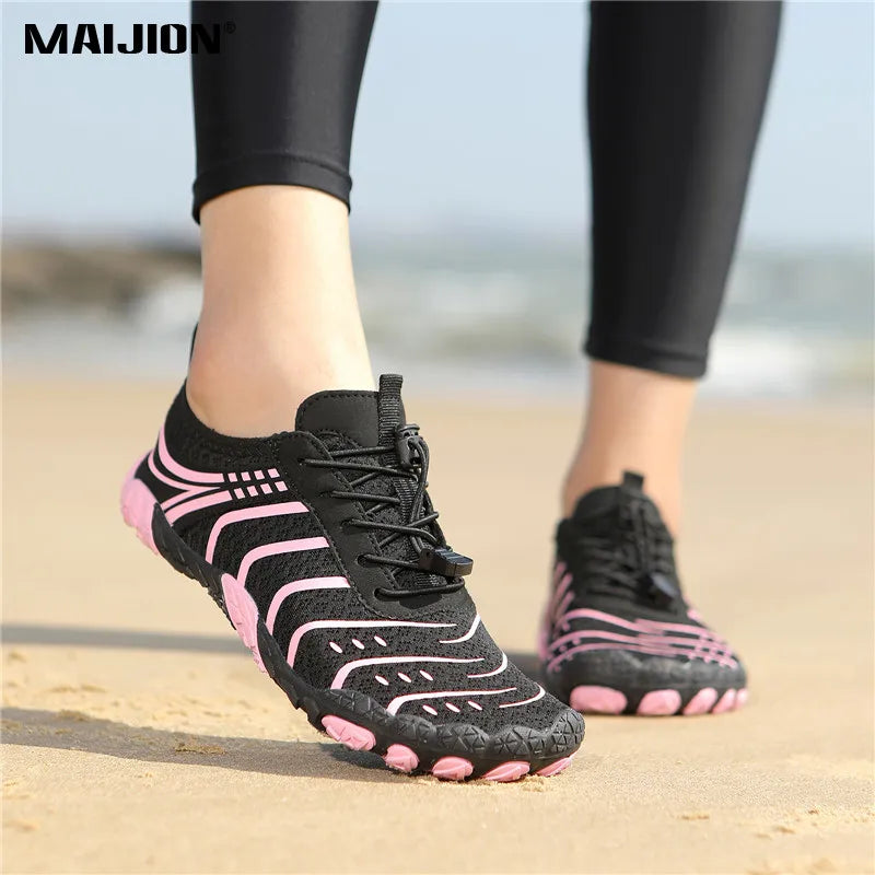 MAIJION Aqua Water Shoes Barefoot Beach Shoes For Men And Women Quick Dry Lightweight Non Slip Rubber Outsole-A