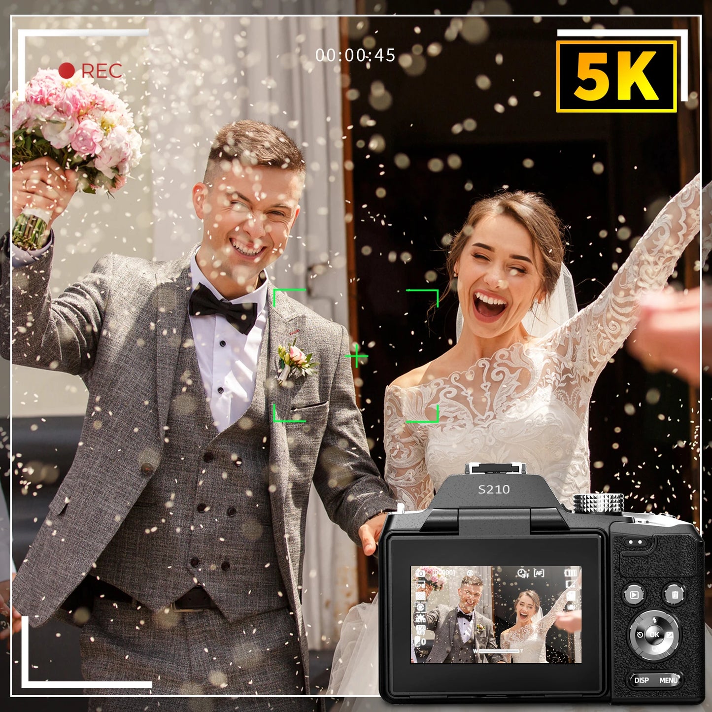 NBD S210 64MP Lens Style Camera With 16x Optical Zoom WiFi And 4K Video For Vloggers-A