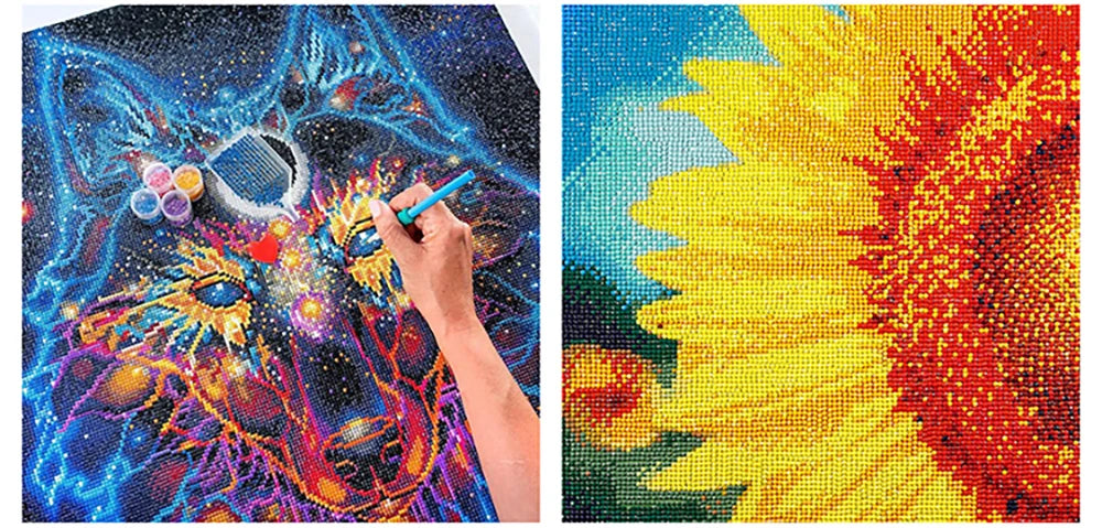 Potdemiel Fairy Dust DIY 5D Diamond Painting Dream Castle Mosaic Full Drill Square Or Round Diamonds-A