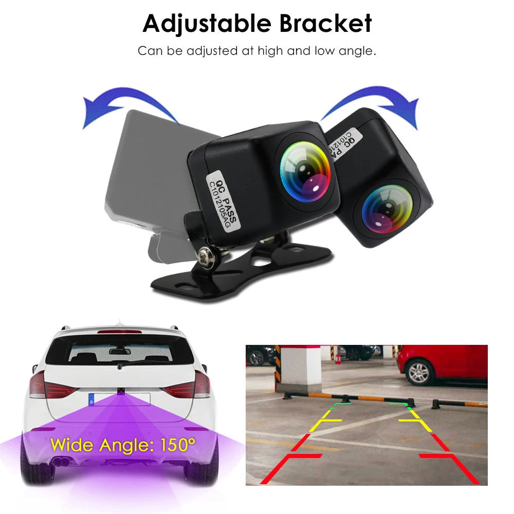 HIZPO 1080P AHD Rear View Backup Camera With Night Vision Bracket For Easy Reversing And Obstacle Detection-A