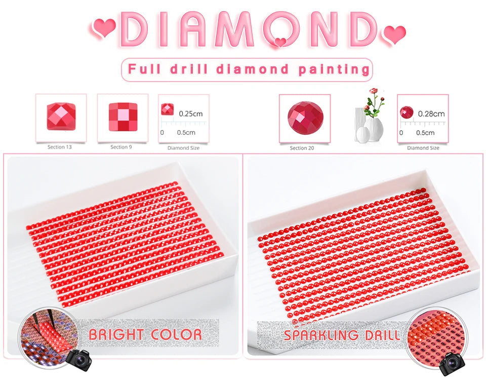 Fairy Dust Resin 5D Diamond Painting Kit Town Full Square Drill Velvet Canvas With Dense Coverage-A