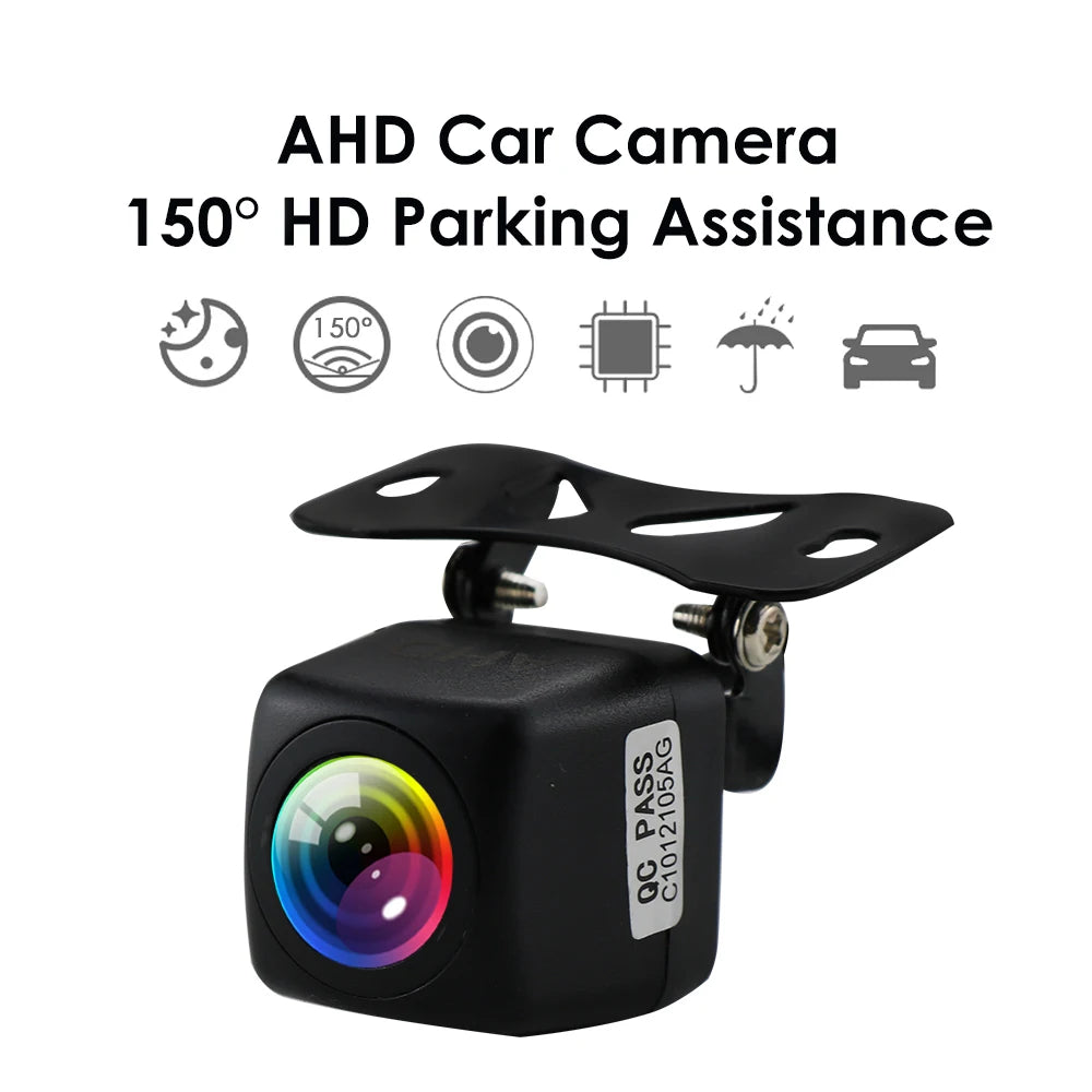 HIZPO 1080P AHD Rear View Backup Camera With Night Vision Bracket For Easy Reversing And Obstacle Detection-A