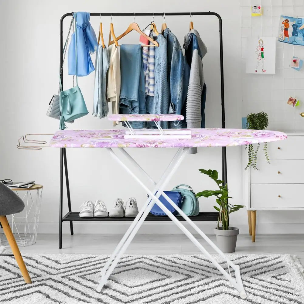 Foldable Ironing Board With Durable Heat Resistant Cover