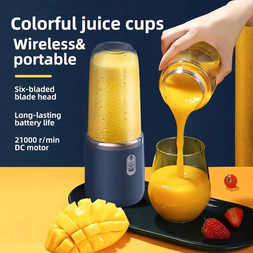 Portable Dual Cup Juicer Blender USB Rechargeable On The Go Blender For Smoothies And Iced Coffee-A