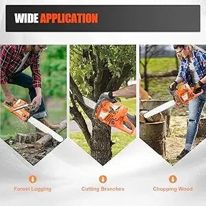 Cheuraivee Gas Powered Chainsaw With Two Stroke Engine Handheld Wood Cutting Tool-A