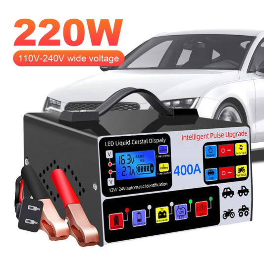 Shunmaii 400A Heavy Duty Smart Battery Charger LCD Display