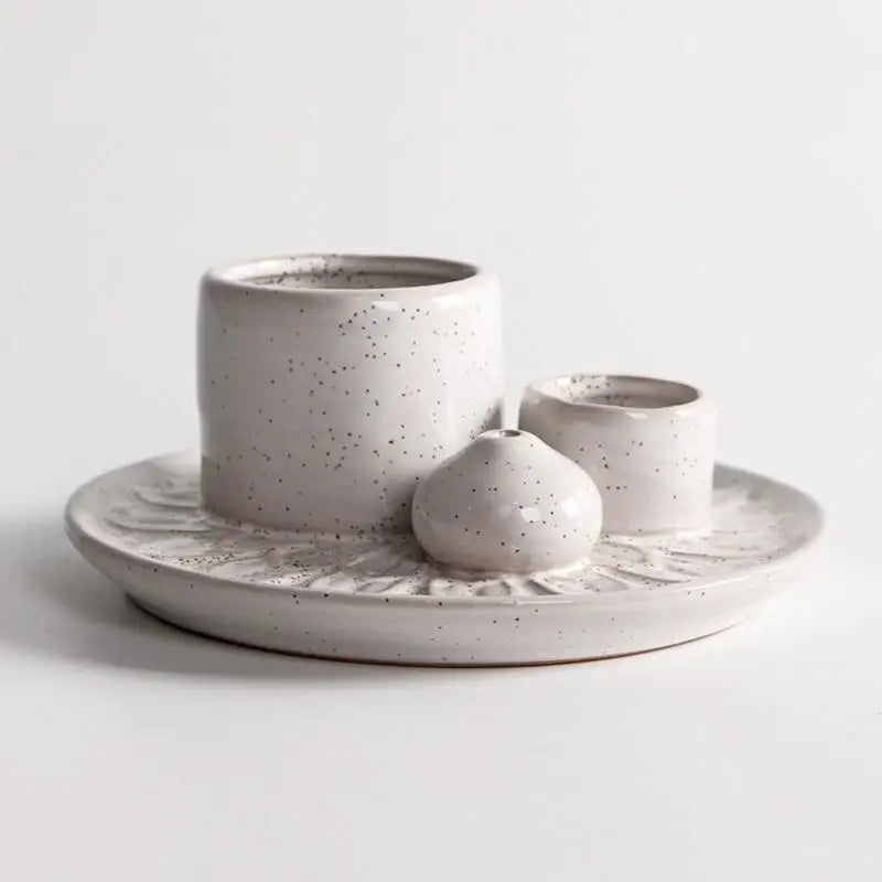 4 in 1 Ceramic Incense Burner Palo Santo Holder Stand