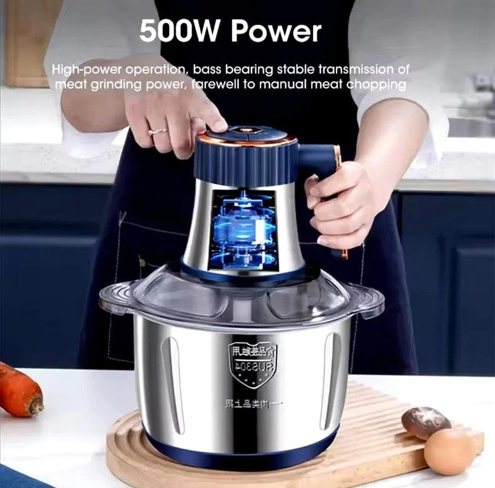 Electric Meat Grinder With Vegetable Slicer And Chopper Stainless Steel