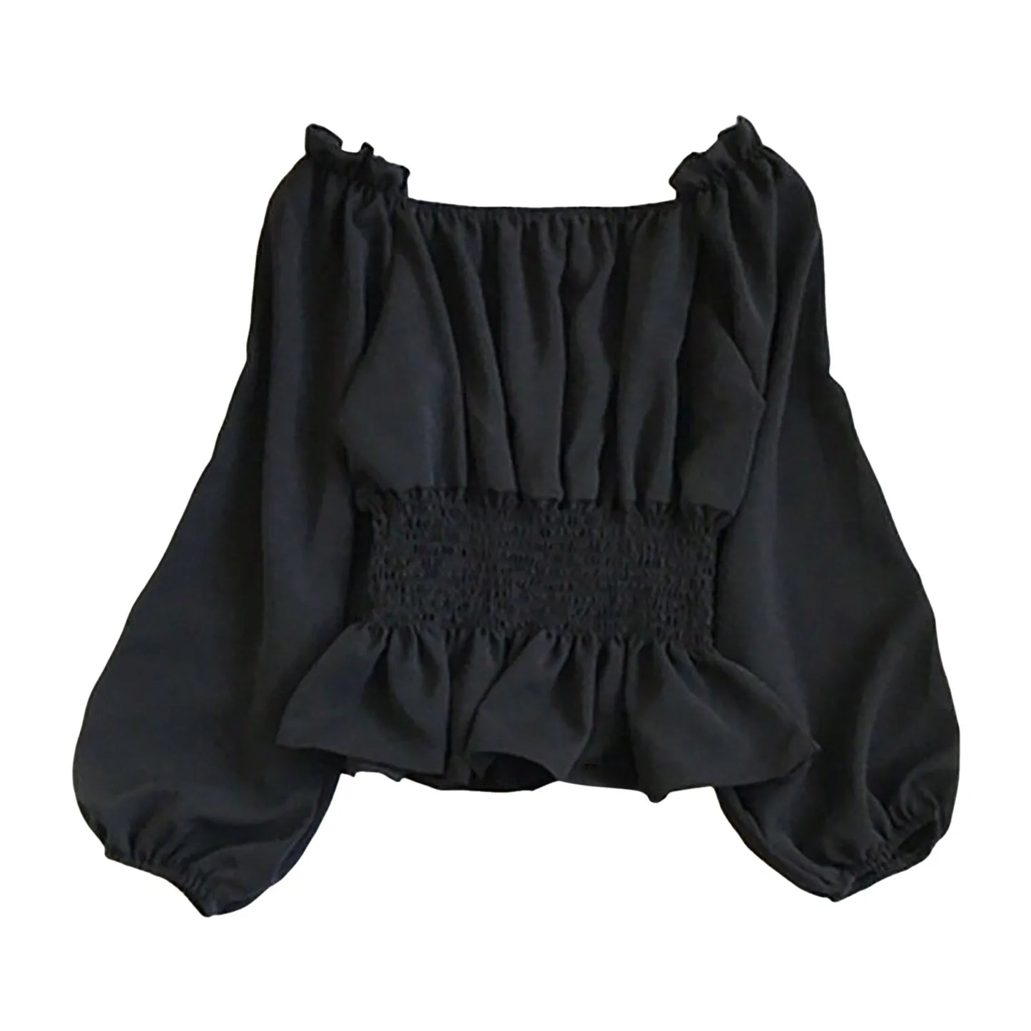 WHooHoo Women Gothic Long Sleeve Bell Sleeves Off Shoulder Turtle Neck Top