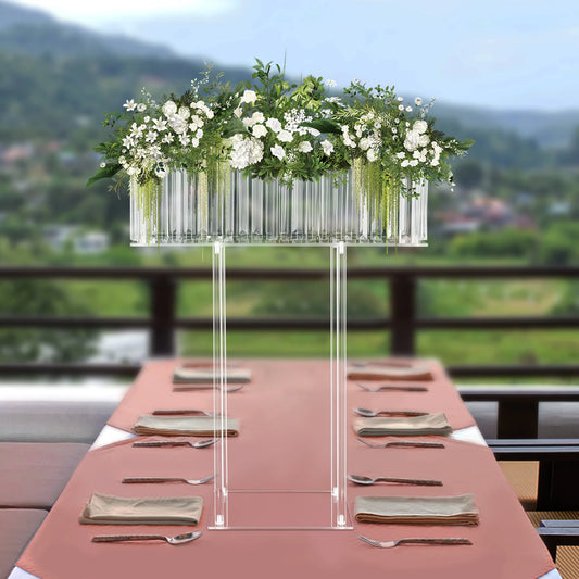 Bymaocar Crystal Flower Stand Wedding Centerpiece and Display Rack