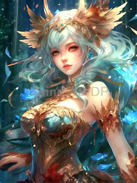 Potdemiel Resin AB Fairy Dust 5D Diamond Painting Kit A Light Up Full Drill Canvas With Color Shifting Sparkle-A