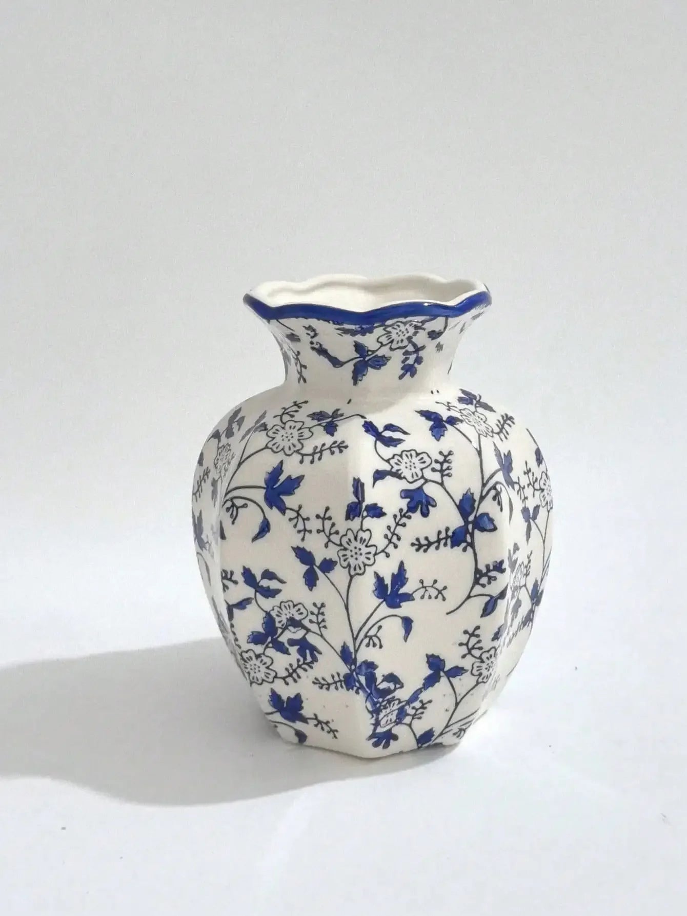 Porcelain Vase Chinese Retro Floral Decor For Living Room Multicolor Glaze Elegant Vintage Accent-A