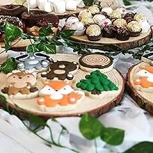 Set of 12 Unfinished Wood Slices for Elegant Centerpieces Rustic Wedding Decor Essentials, Wood Art-A