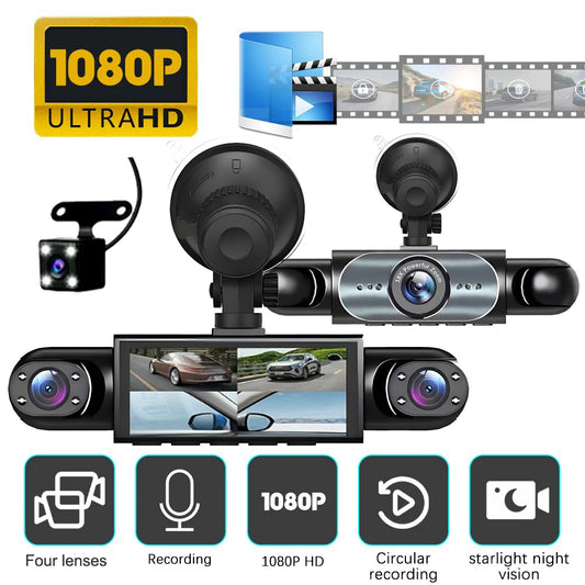 4 Channel Dash Cam 360 Degree 1080P Car Video Recorder Night Vision