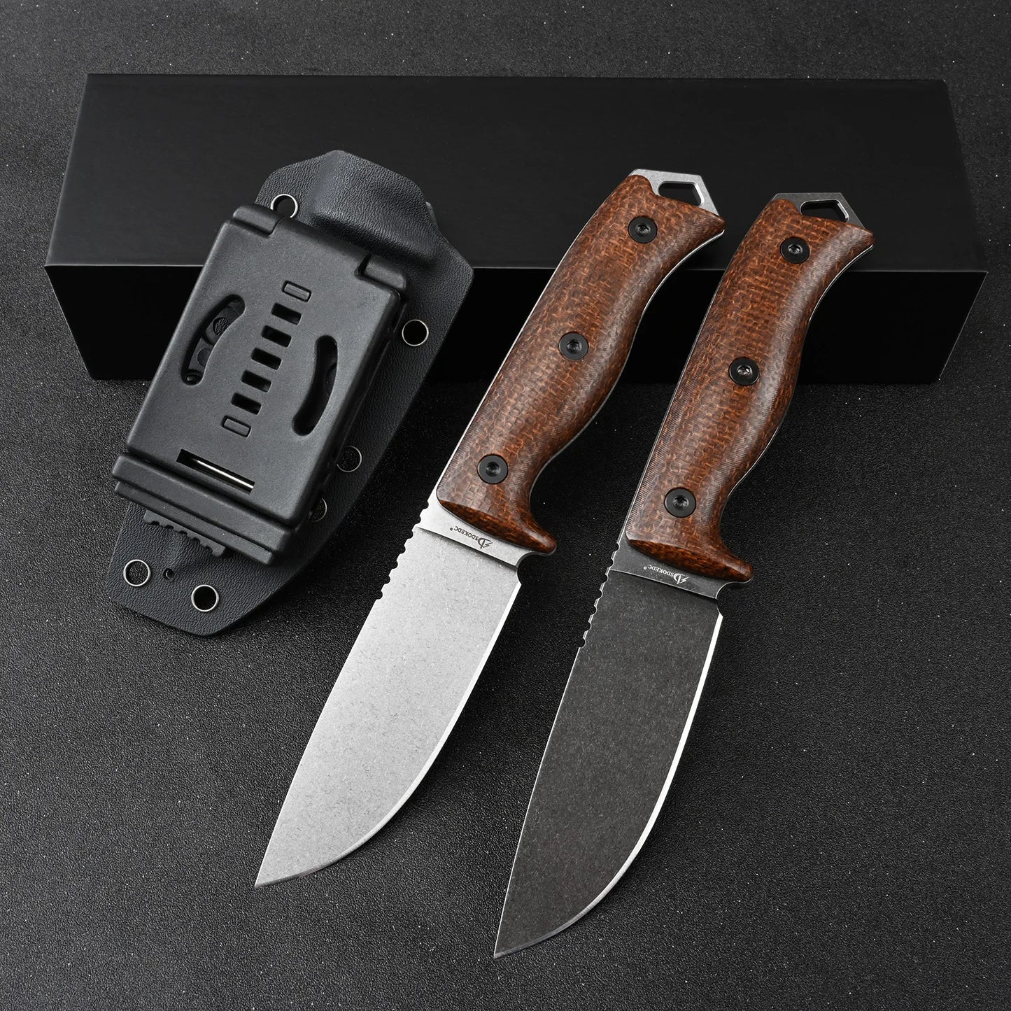 DC53 Steel EDC Utility Knife With Micarta Handle And Kydex Sheath For Everyday Carry And Precision Cutting Model A-A
