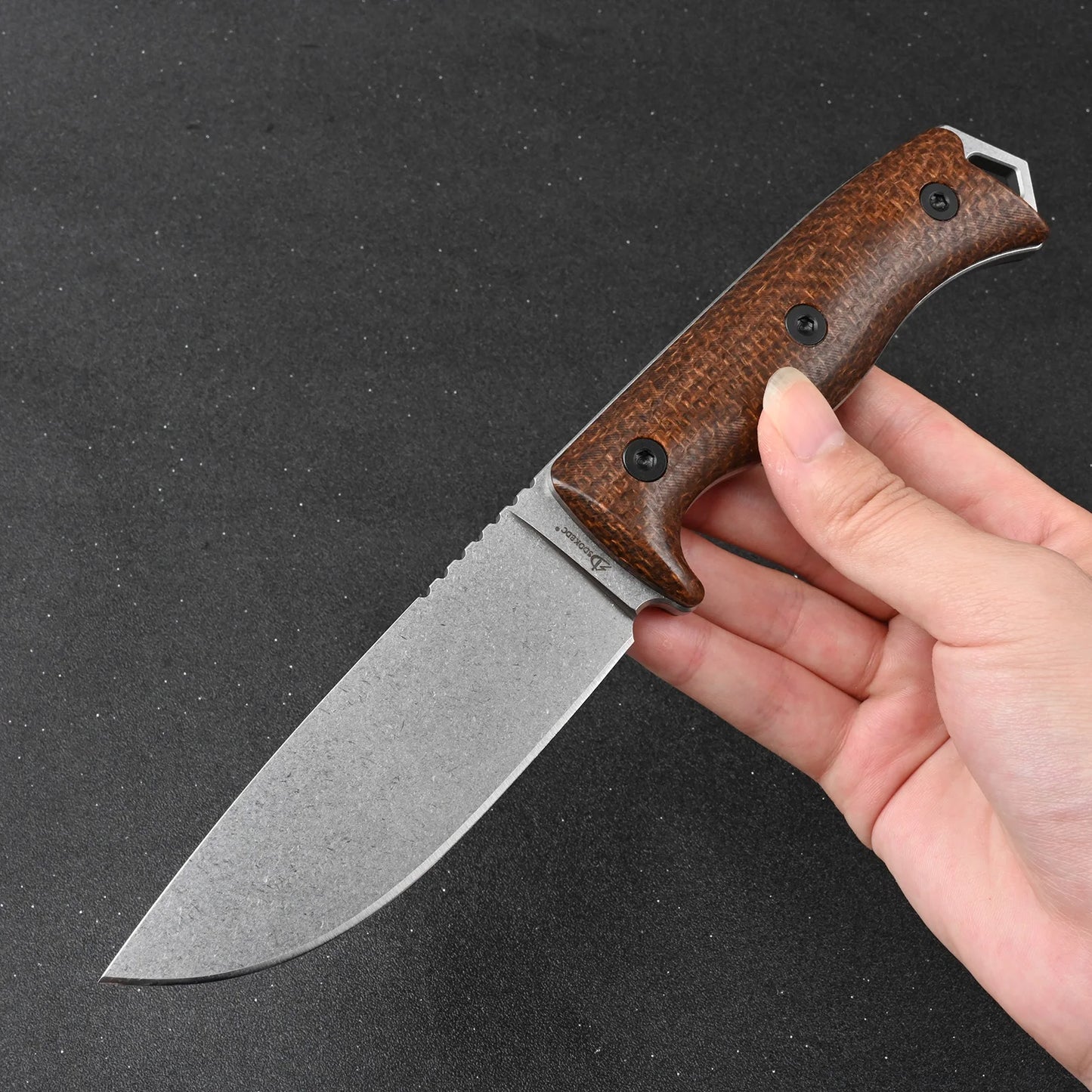 DC53 Steel EDC Utility Knife With Micarta Handle And Kydex Sheath For Everyday Carry And Precision Cutting Model A-A