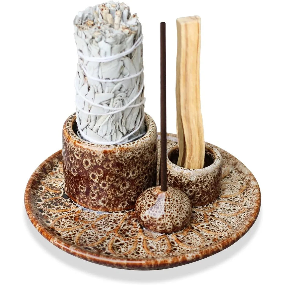 ToolSentryX Palo Santo Holder Handmade Ceramic Incense Burner