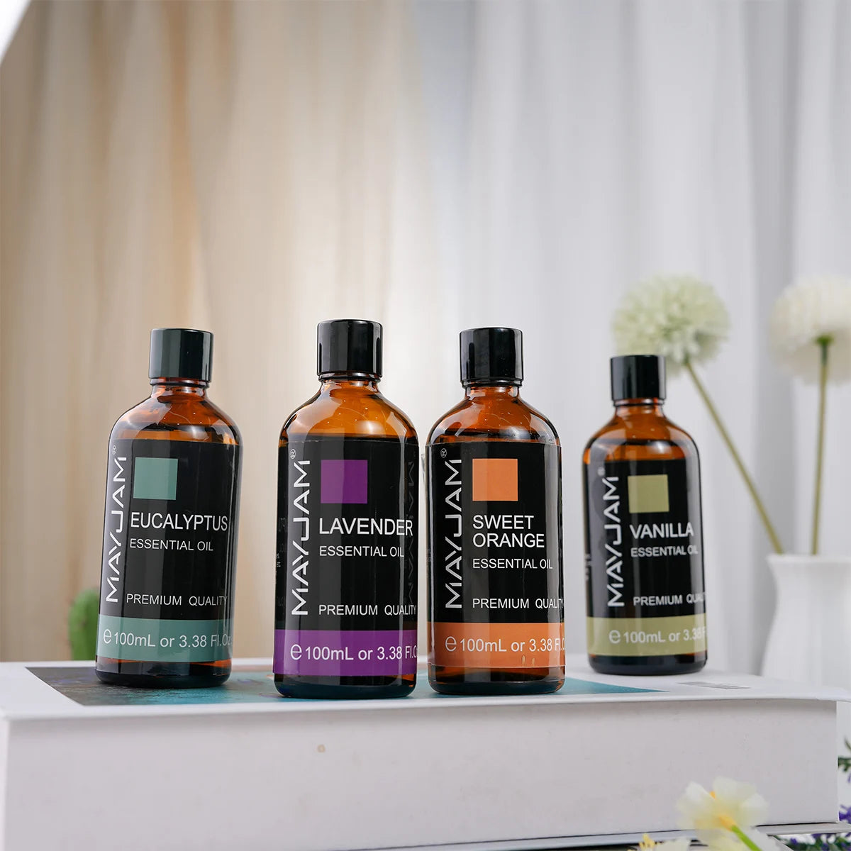 MAYJAM Vanilla Sweet Orange Eucalyptus Lavender Sandalwood Essential Oil-A