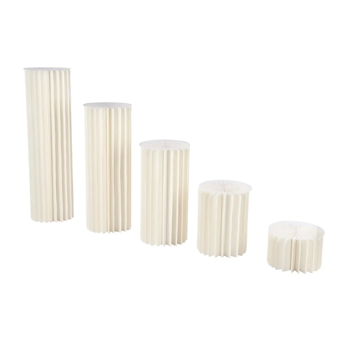 Wedding Centerpieces Cardboard Flower Stand Set Five Piece With Honeycomb Core And Acrylic Plate-A