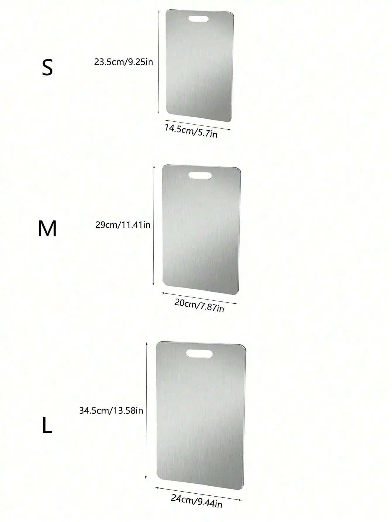 Titanium And 304 Stainless Steel Cutting Board Antibacterial Kitchen Non Slip Durable Surface-A