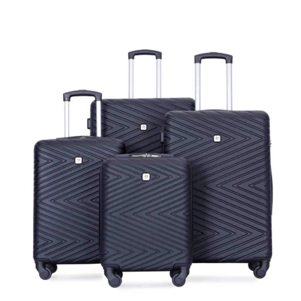 Travelhouse 4 Piece ABS Luggage Set With Spinner Wheels And TSA Locks Hardside Waterproof Suitcases-A