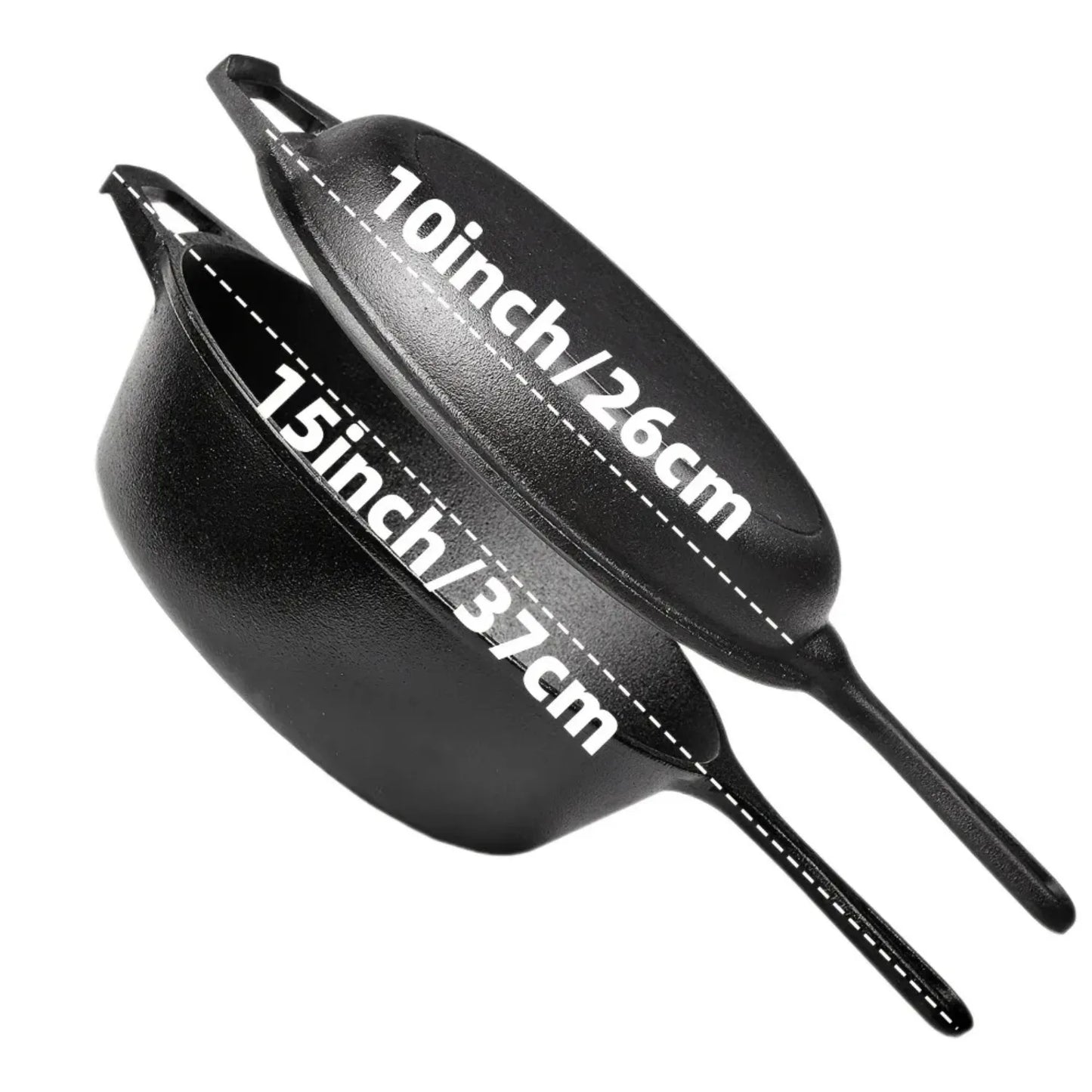 Novelty Moon 3 Piece Preseasoned Cast Iron Skillet Set for Oven and Grill