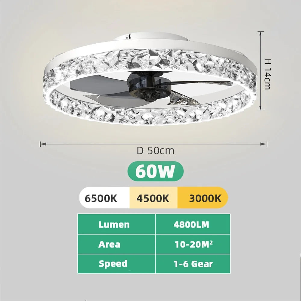 Iralan LED Ceiling Fan Light With Remote And Infinitely Dimmable Brightness With Adjustable Color Temperature-A