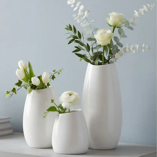 Ceramic Vase Set Of 3 For Modern Home Decor Flowers