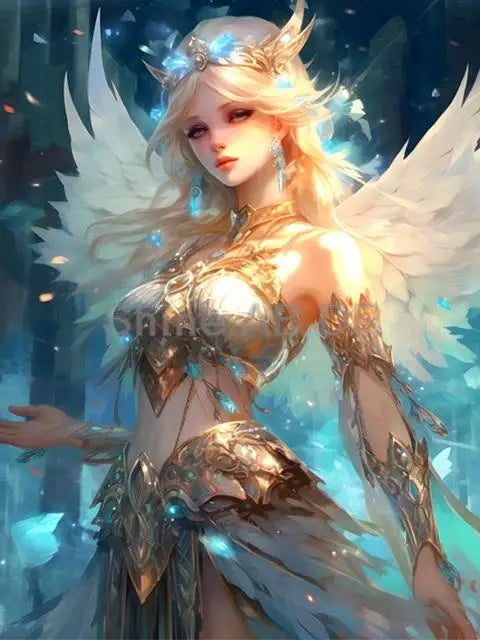 Potdemiel Resin AB Fairy Dust 5D Diamond Painting Kit A Light Up Full Drill Canvas With Color Shifting Sparkle-A