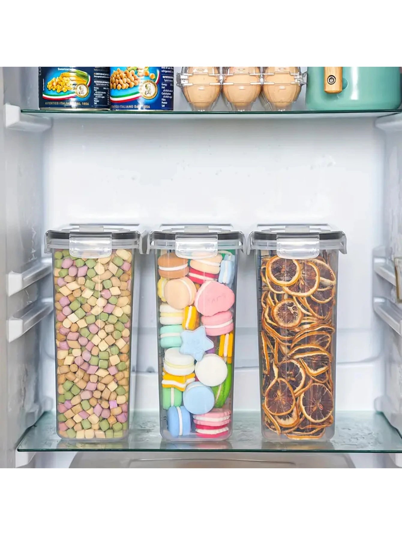4 Pack 4L Large Airtight Food Storage Containers With Lids BPA Free Pantry Organizer-A