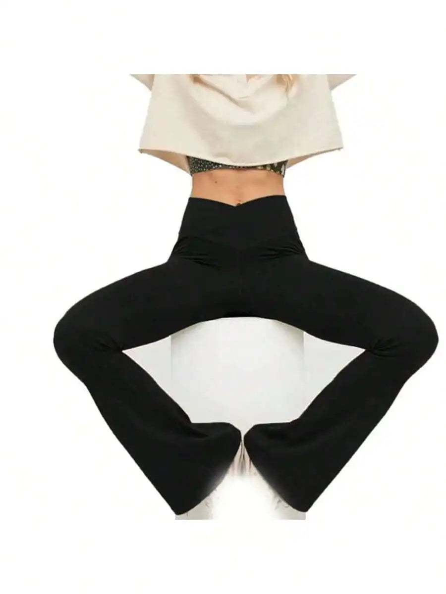 Women's High Waisted Flare Yoga Pants Soft Stretch Wide Leg