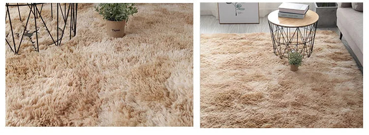 Rakks Tie Dye Silk Plush Geometric Living Room Rug 100 Percent Polyester Pile Ultra Soft-A