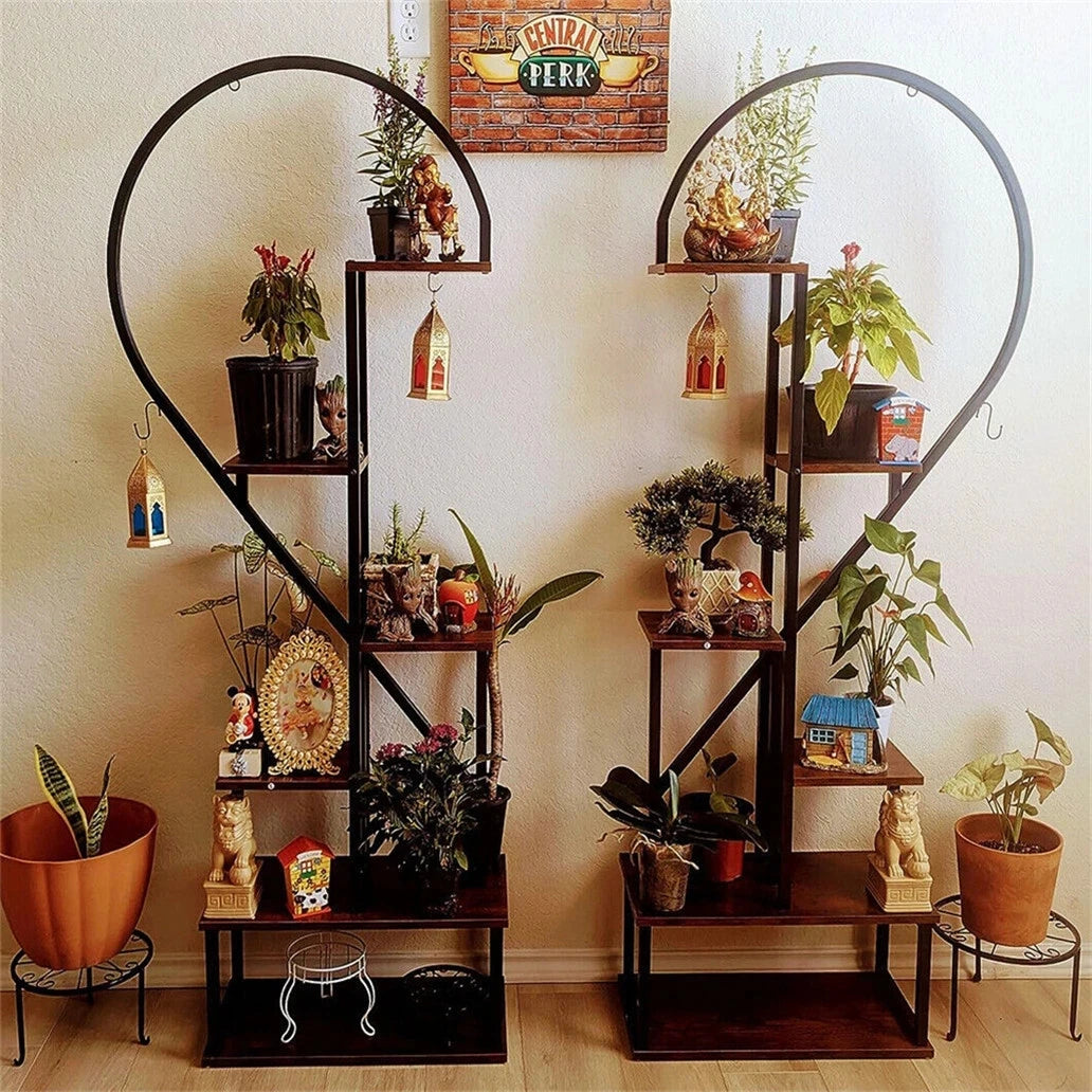 Wisfor Heart Shaped 6 Tier Plant Stand Display