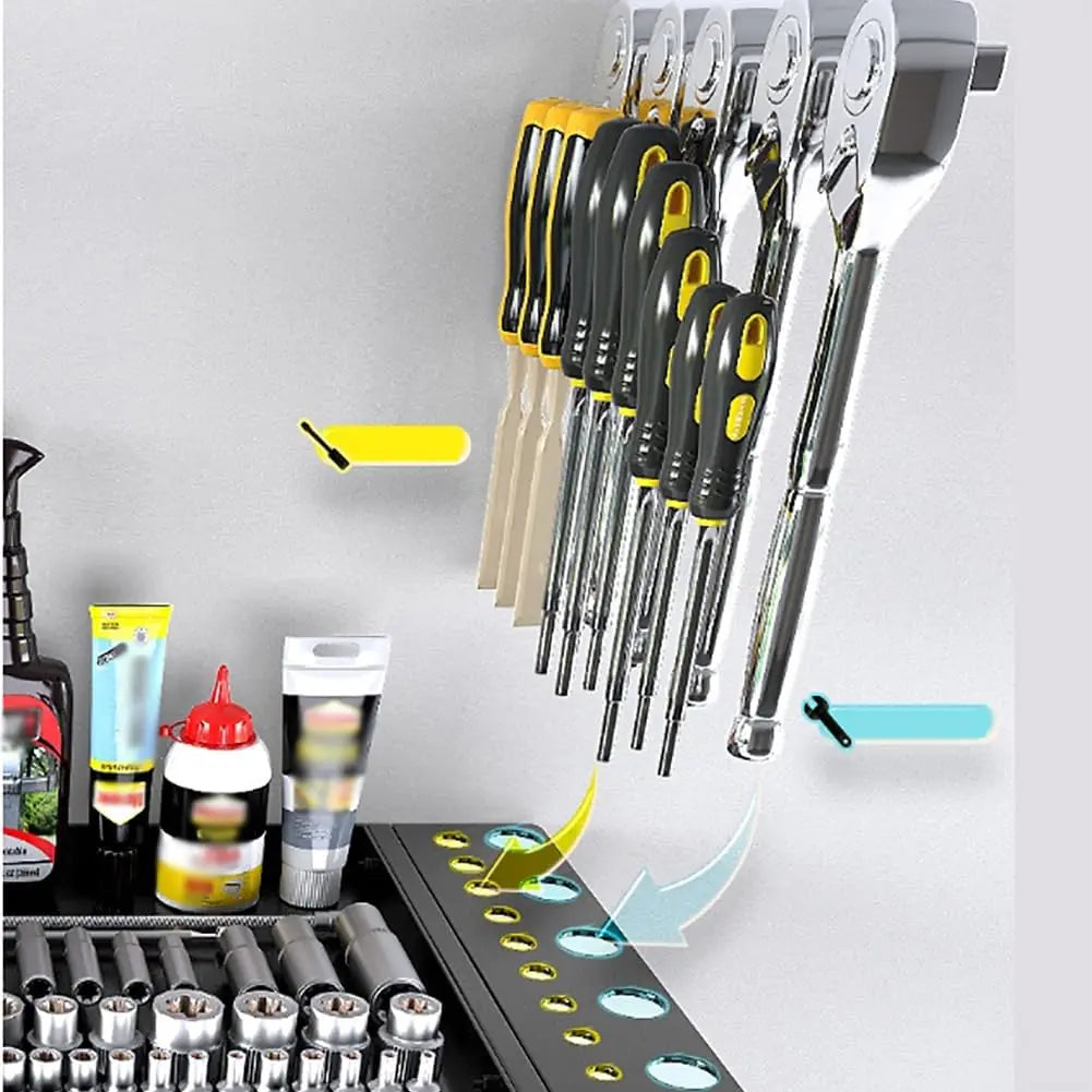 Twister CK Four Layer Wall Mounted Power Tool Organizer Rack For Garage And Workshop Storage-A
